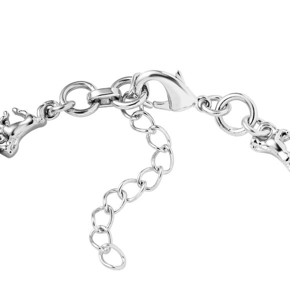 Genuine Amethyst Gemstone & Horse Charm Platinum Bond Bracelet (6.50-8.0In) NWT - Picture 4 of 6